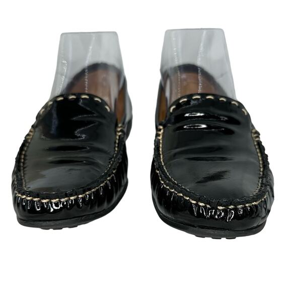 Talbots Patent Leather Driving Moccasins Size 6.5N Casual Preppy Classic *Flawed - Picture 8 of 8